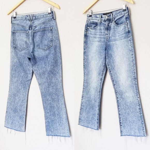 Veronica Beard Carly Kick-Flare Jean 25 Raw Hem High Rise Blue Pebble Stone $248 - Picture 14 of 16